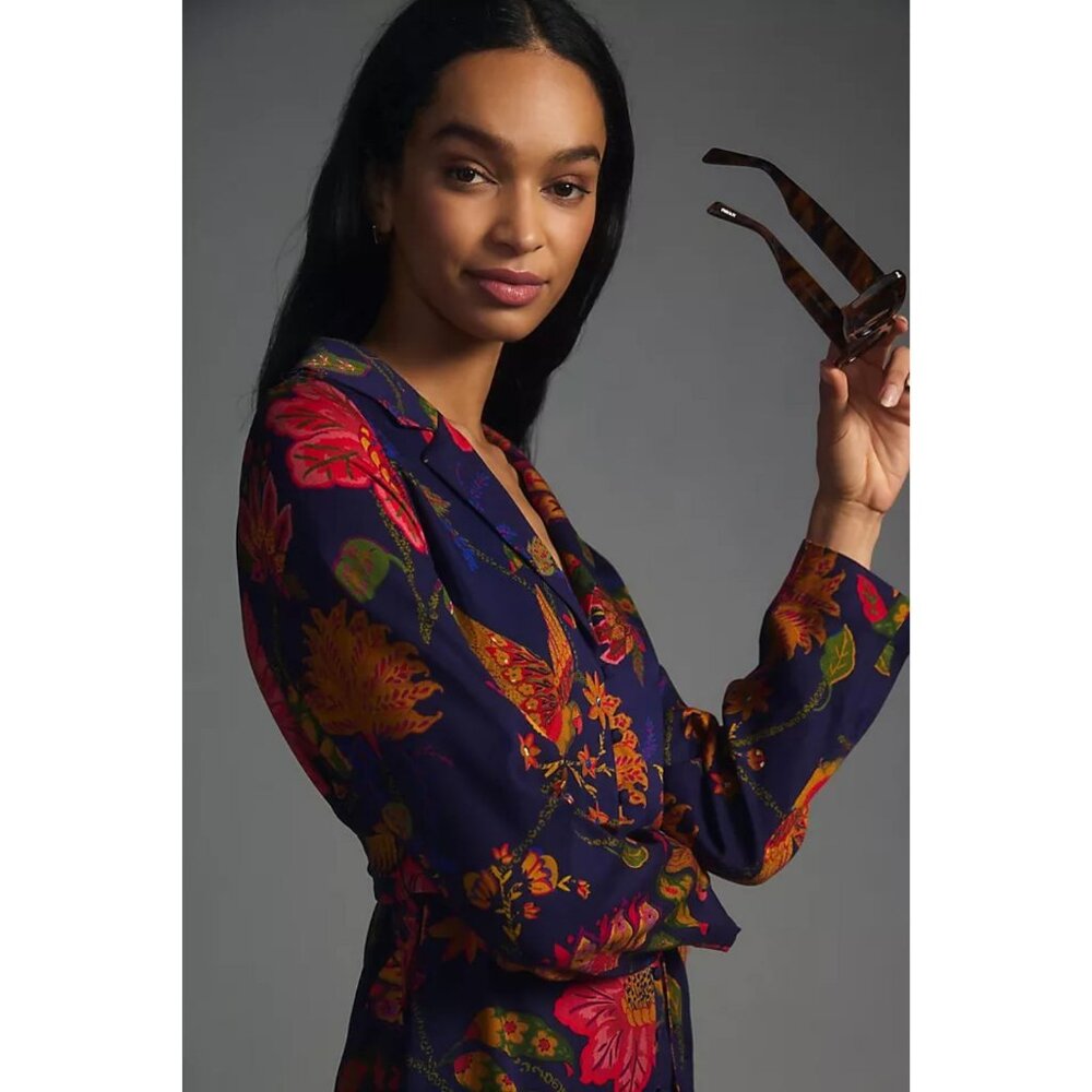 Farm Rio X Anthropologie Floral Button Front Jumpsuit - Picture 3 of 8